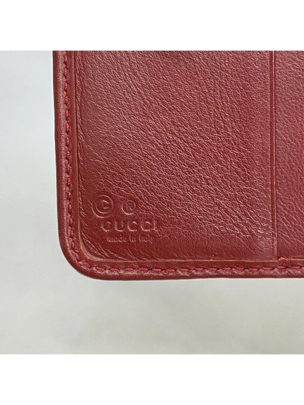 Gucci Wallet Micro Guccissima Leather Bordeaux Gold - Picture 4 of 9